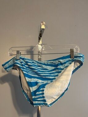 Speedo Womens Aqua Blue Bikini Bottom UPF 50+ Swim Brief Size XL